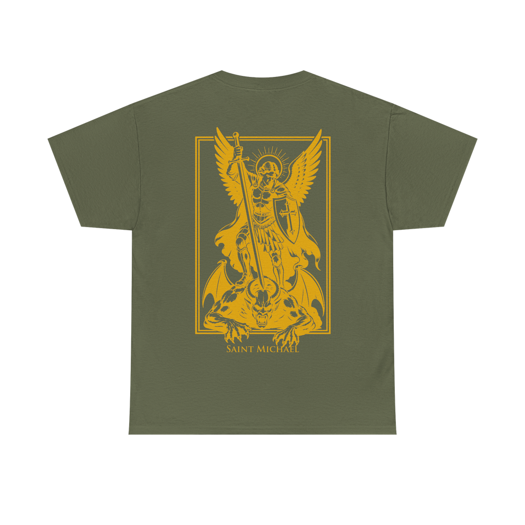 SAINT MICHAEL T-SHIRT OLIVE/YELLOW