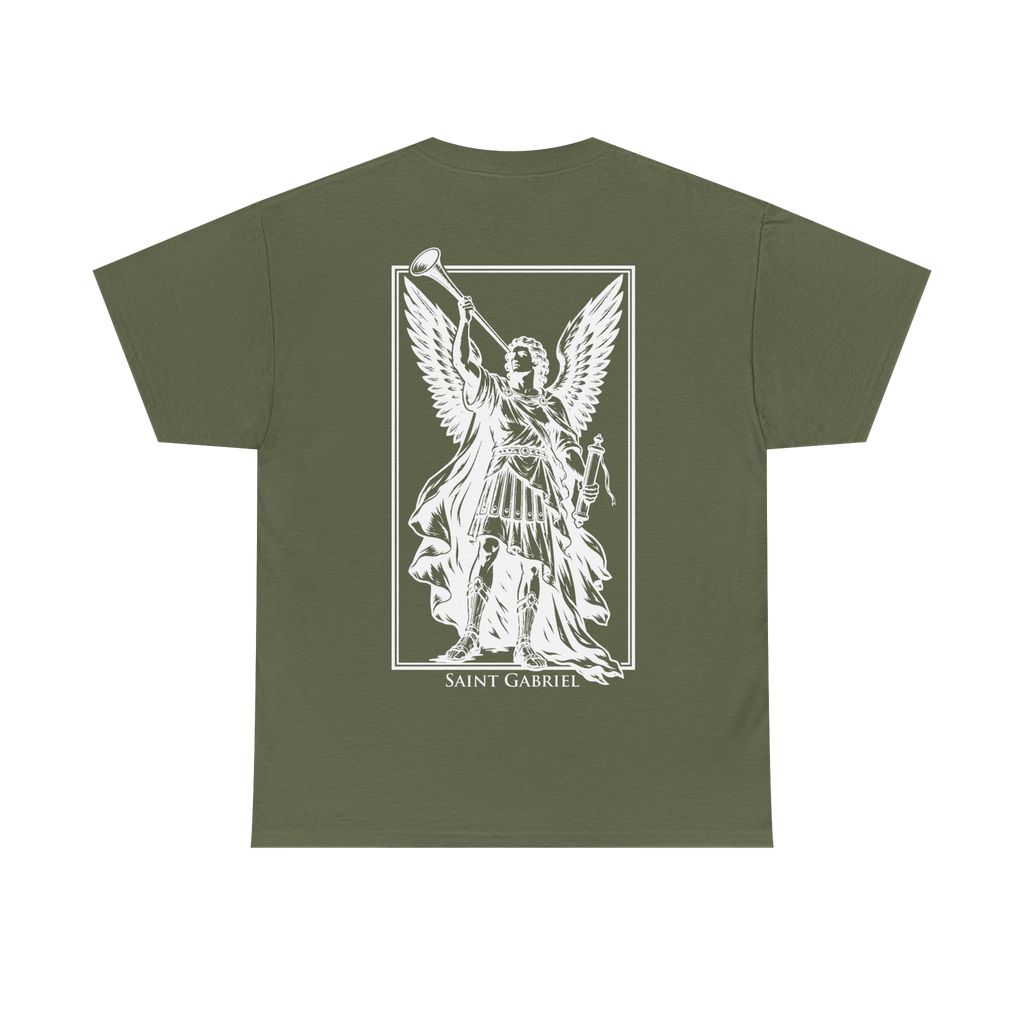 SAINT GABRIEL T-SHIRT OLIVE/WHITE