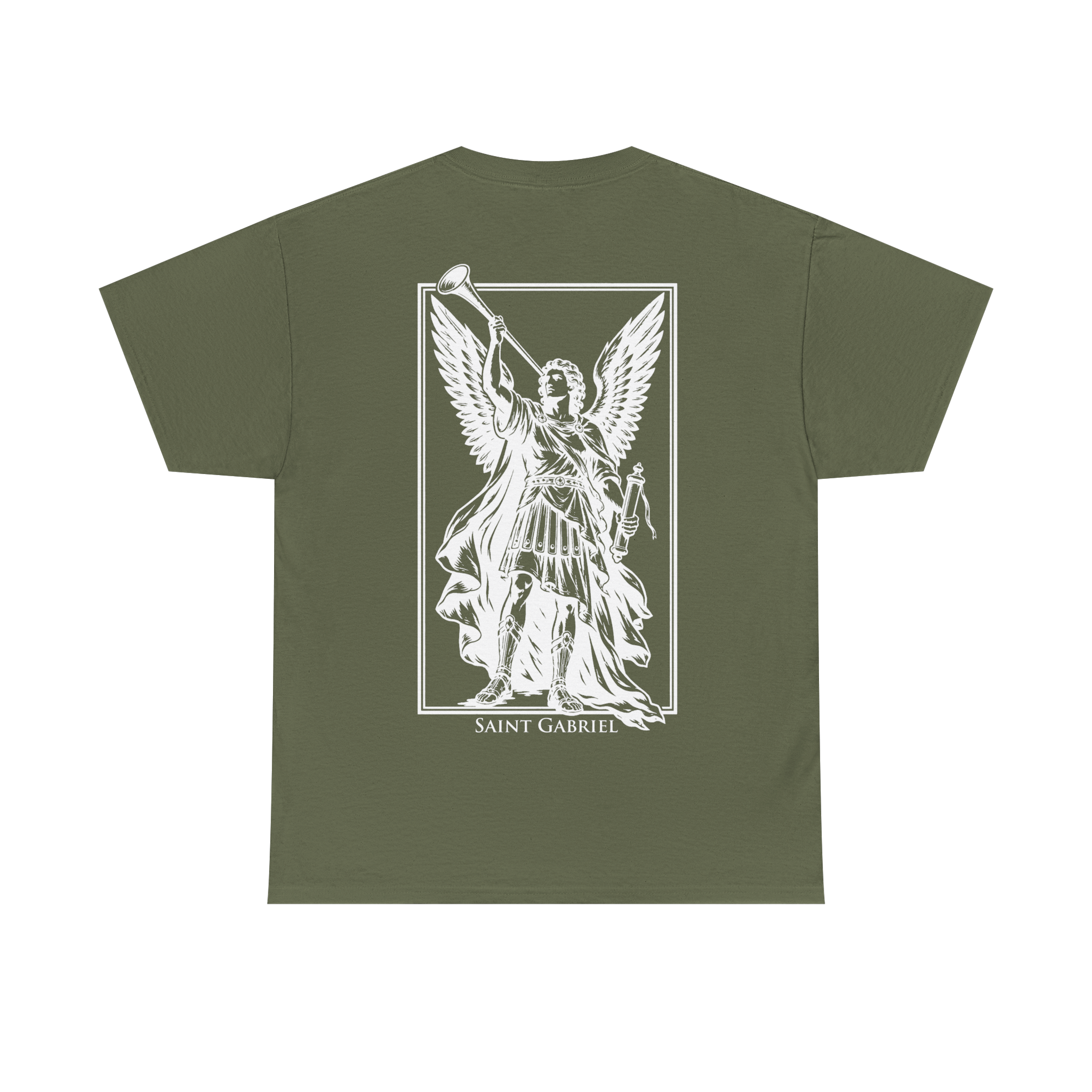 SAINT GABRIEL T-SHIRT OLIVE/WHITE
