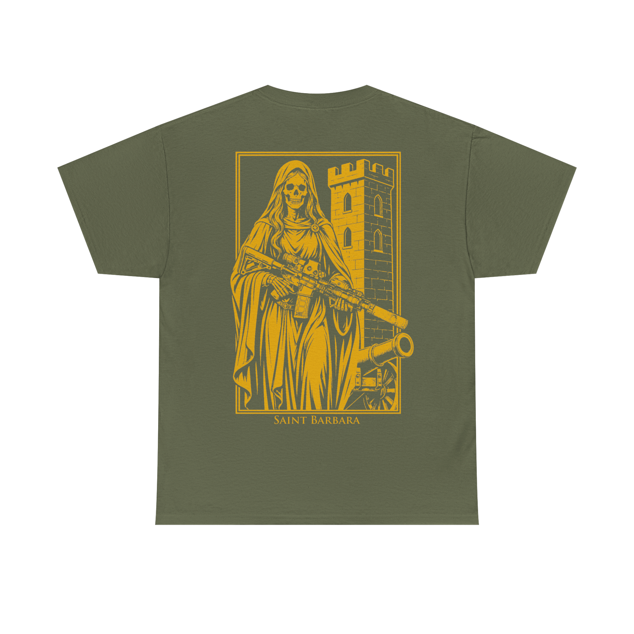 SAINT BARBARA T-SHIRT OLIVE/YELLOW
