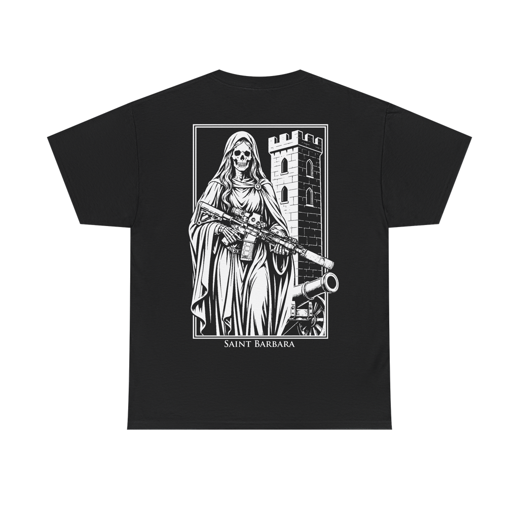 SAINT BARBARA T-SHIRT BLACK/WHITE