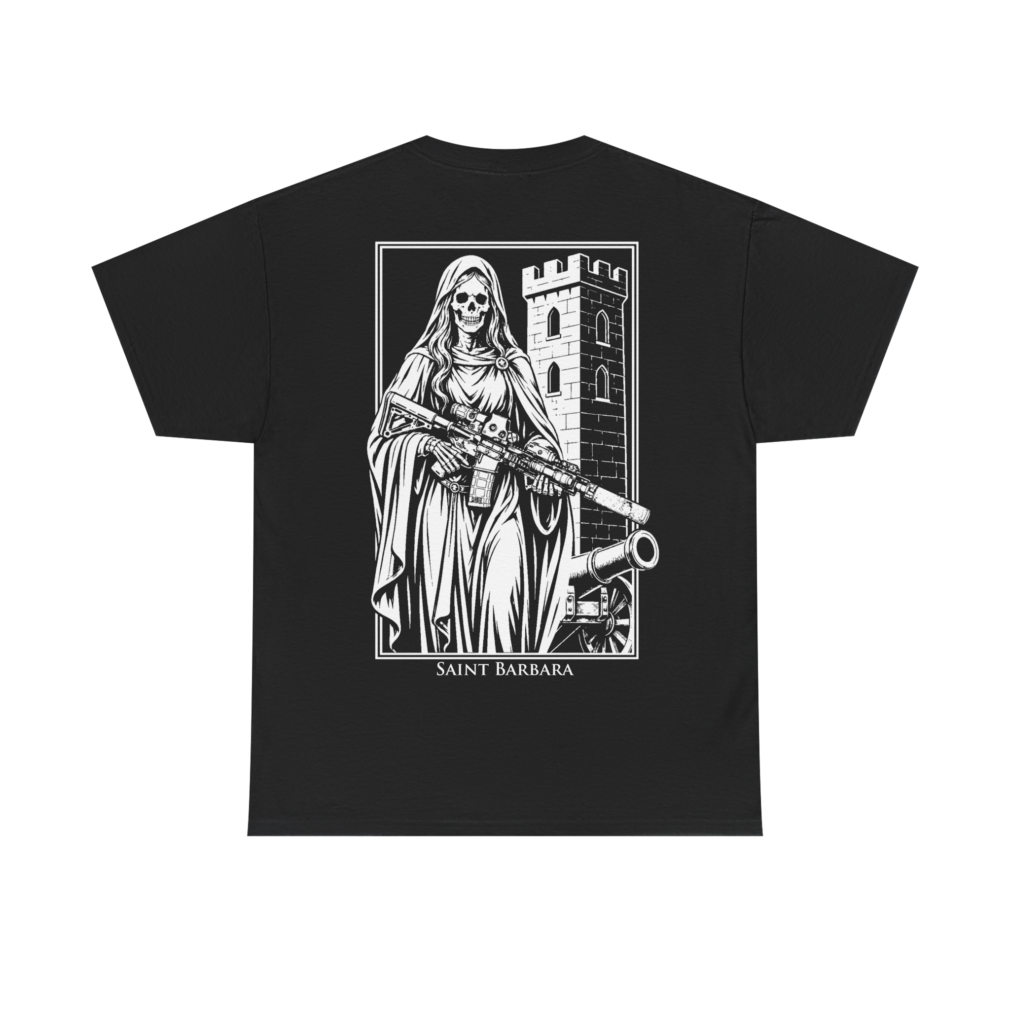SAINT BARBARA T-SHIRT BLACK/WHITE
