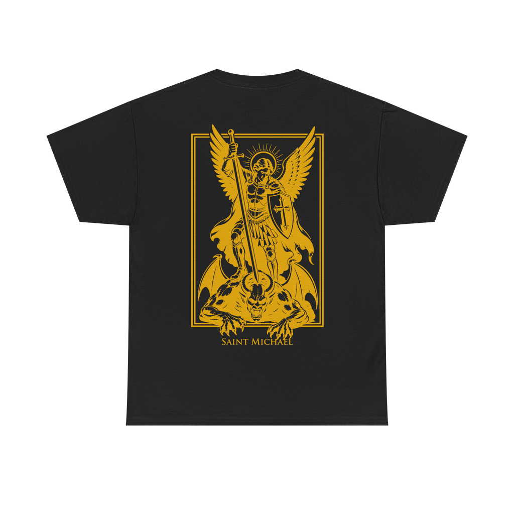 SAINT MICHAEL T-SHIRT BLACK/YELLOW