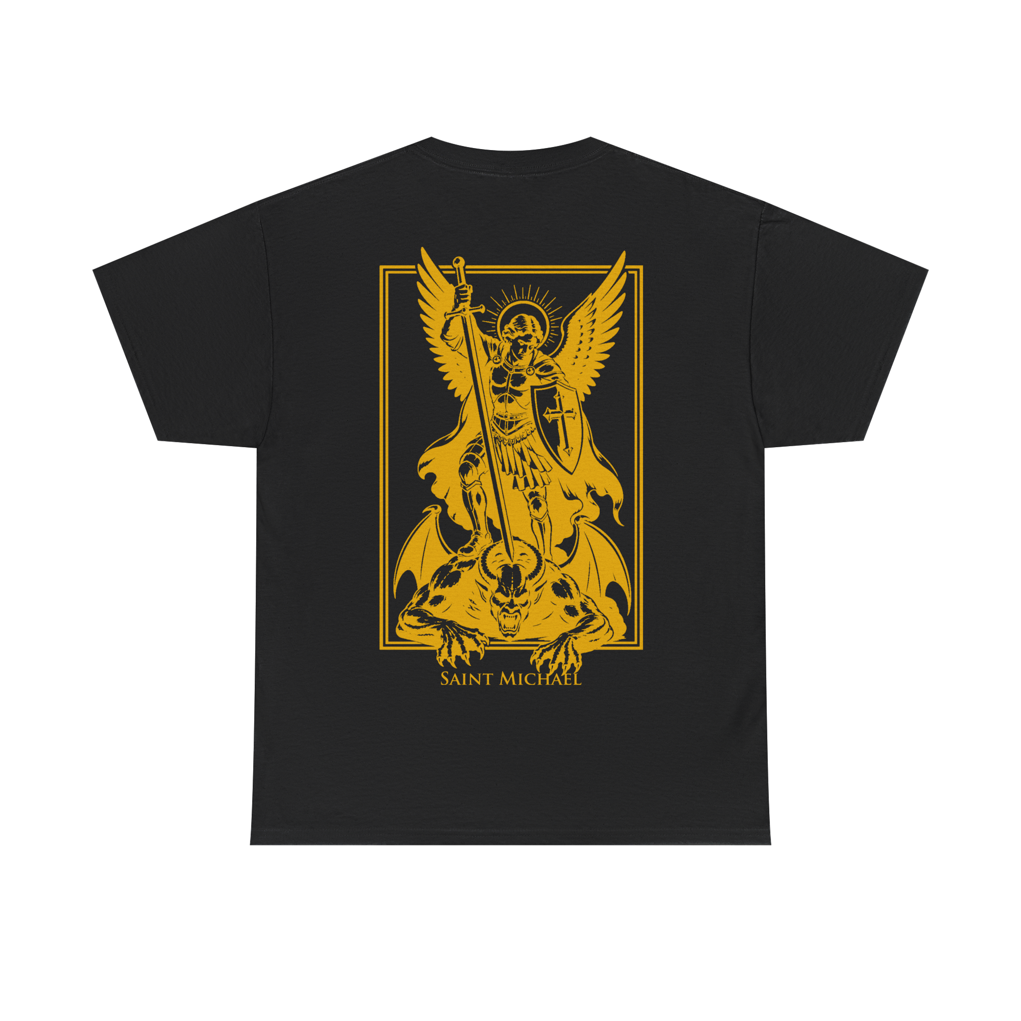 SAINT MICHAEL T-SHIRT BLACK/YELLOW