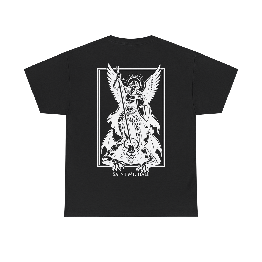 SAINT MICHAEL T-SHIRT BLACK/WHITE