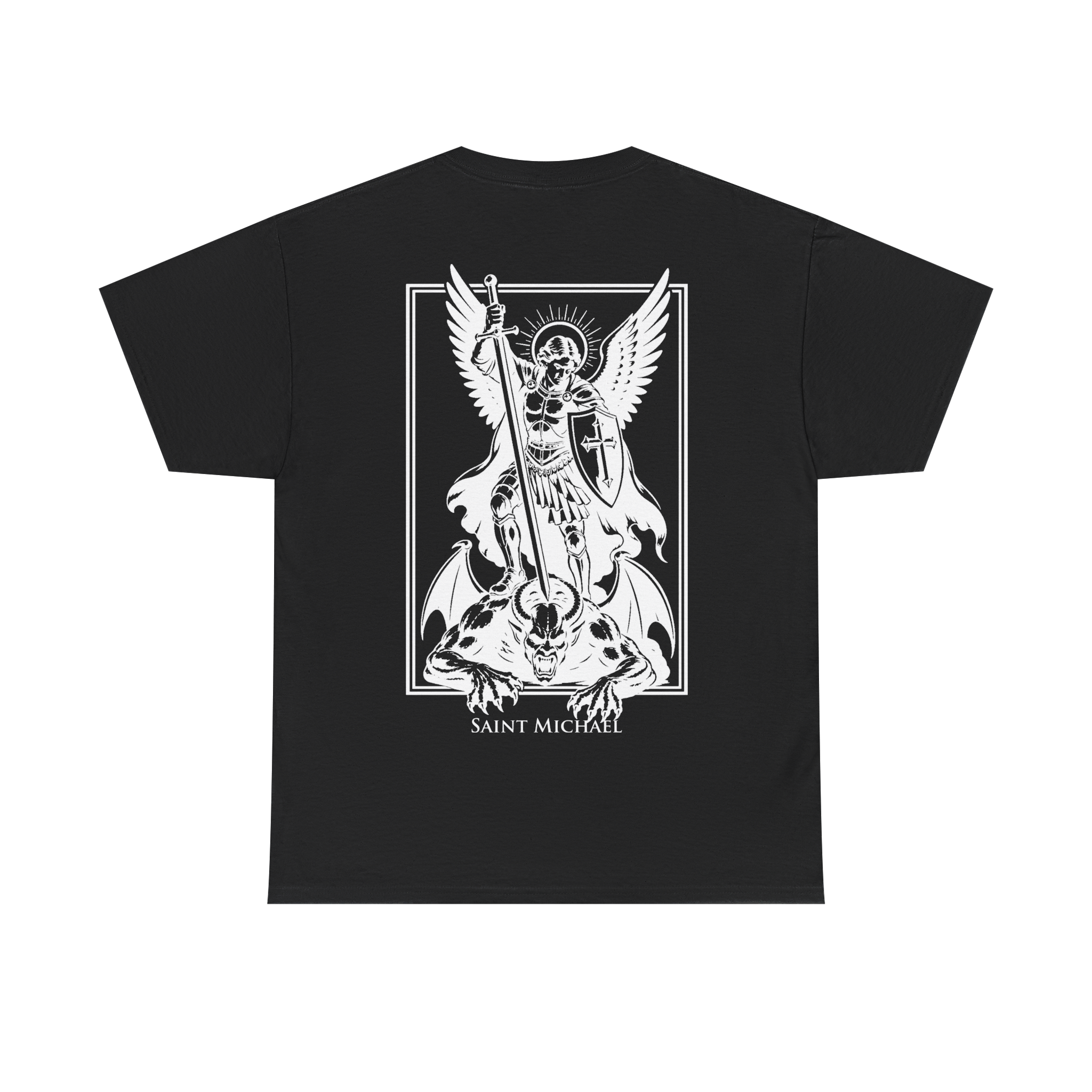 SAINT MICHAEL T-SHIRT BLACK/WHITE