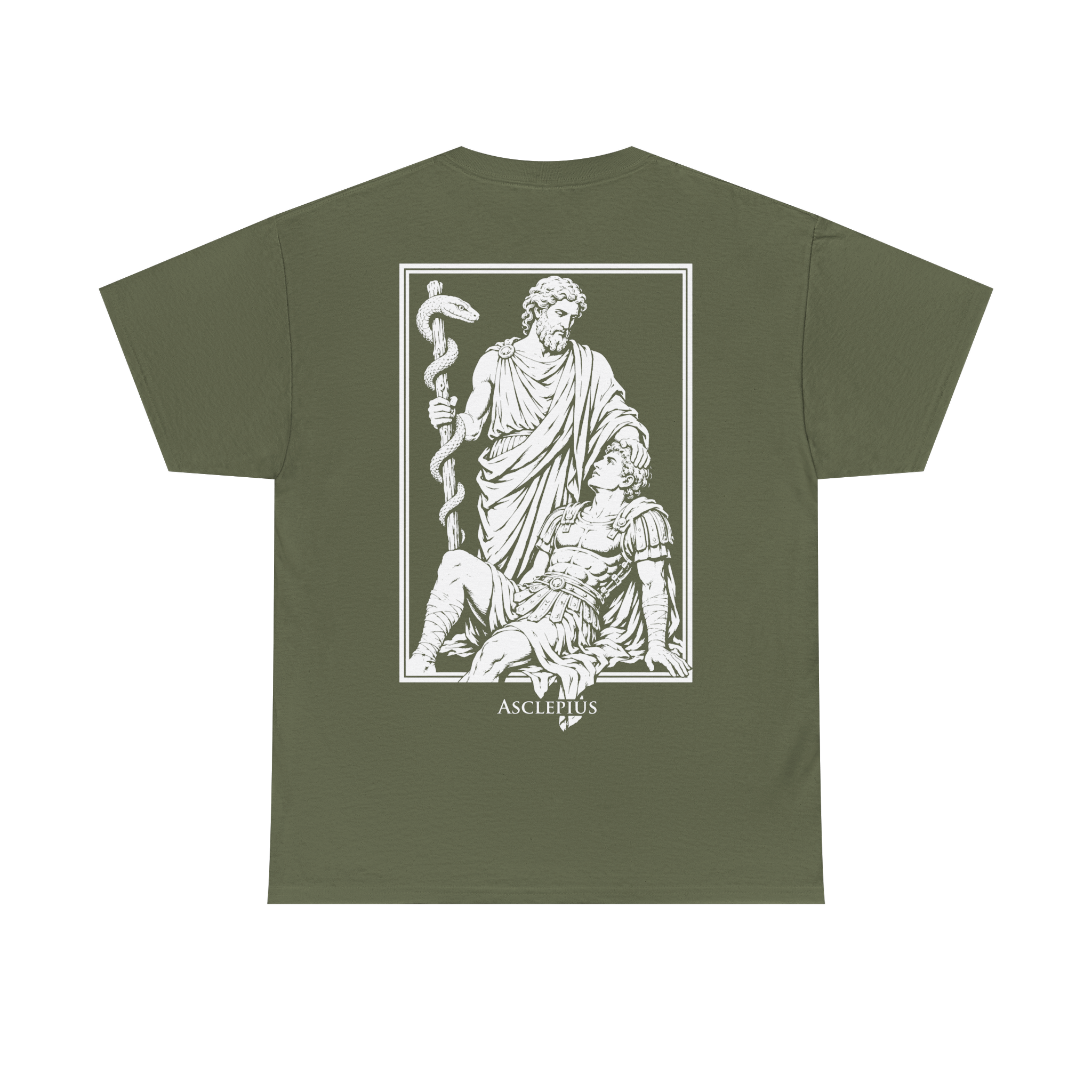 ASCLEPIUS T-SHIRT OLIVE/WHITE